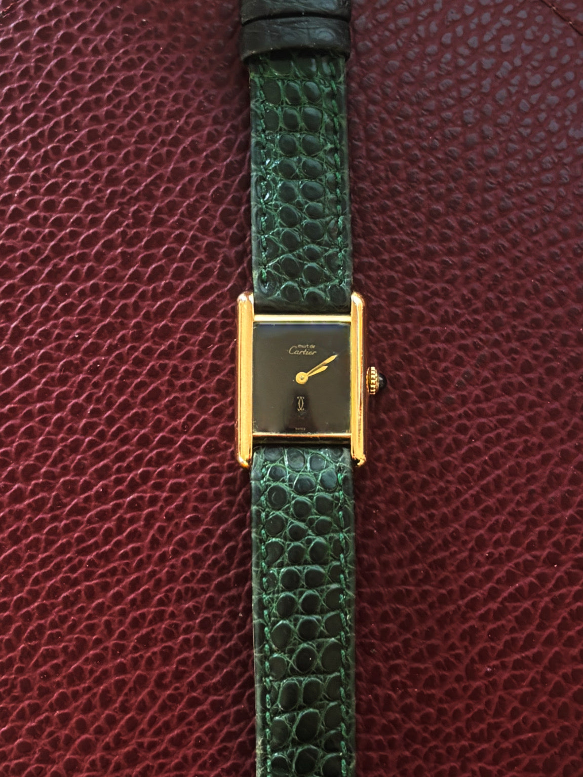 Cartier Tank vermeil Onyx