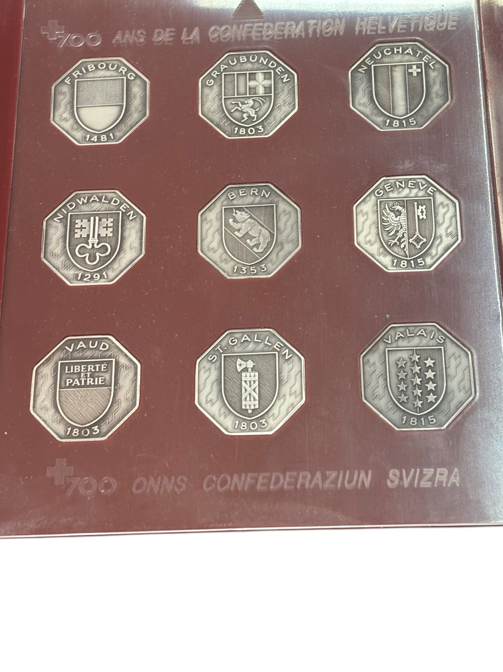 Collection 700 years  anniversary Swiss Confederation - 27 medals Silver 999