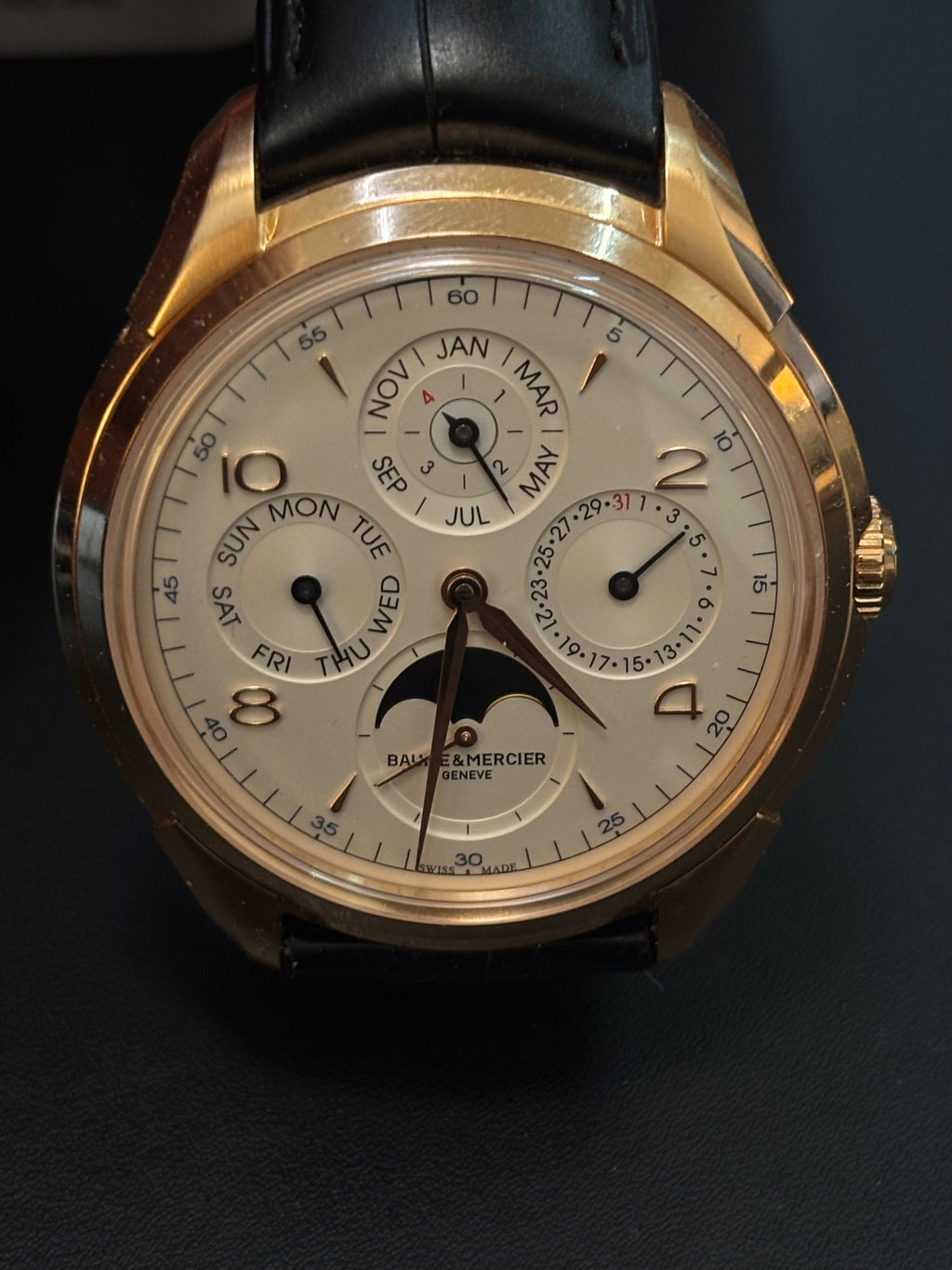 Baume & Mercier Clifton FULL SET, PERPETUAL CALENDAR, NOS 2017, 18kt GOLD - SPECIAL