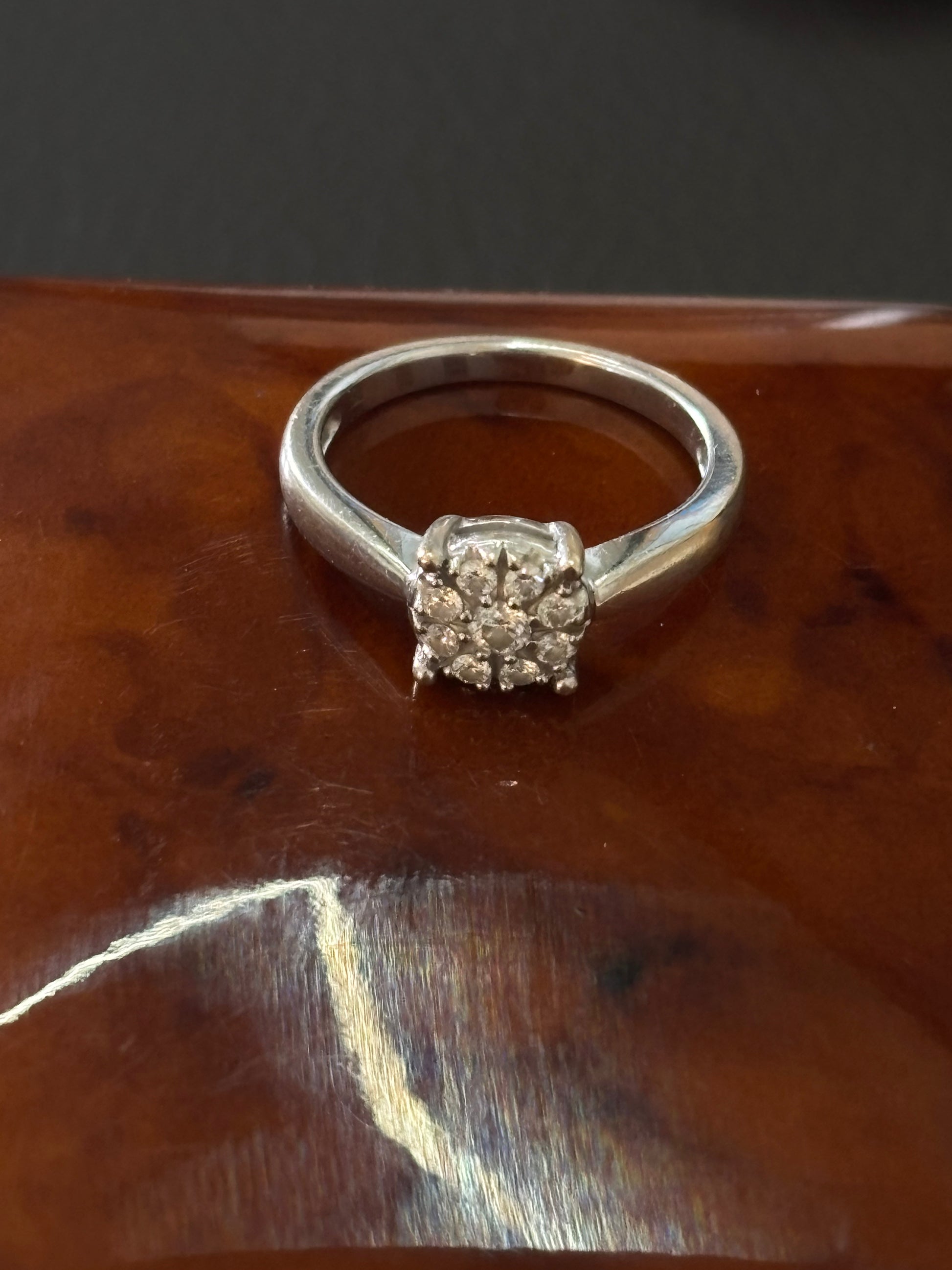 ANELLO ORO 18 KT 0.19 DIAMANTI, OTTIME CONDIZIONI 3.5 GR